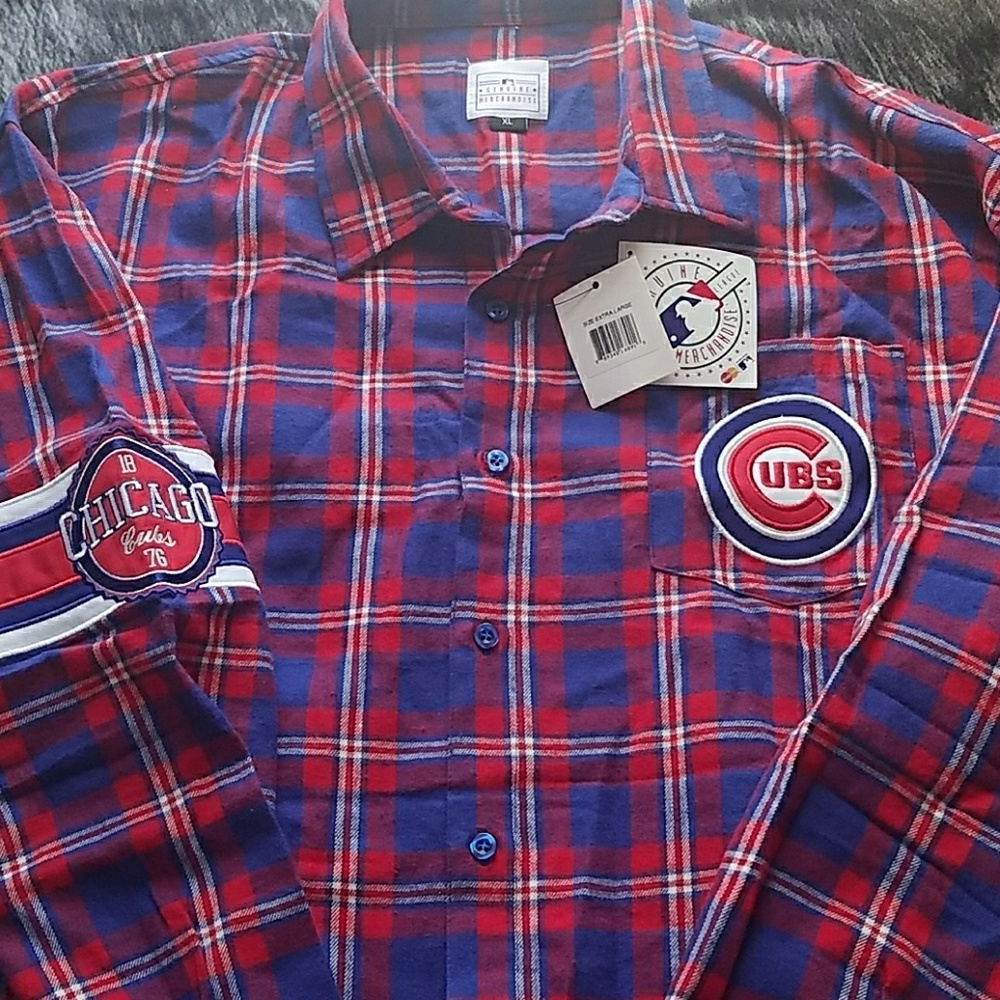 Extra Large Mens Chicago Cubs Long sleeve Flannel